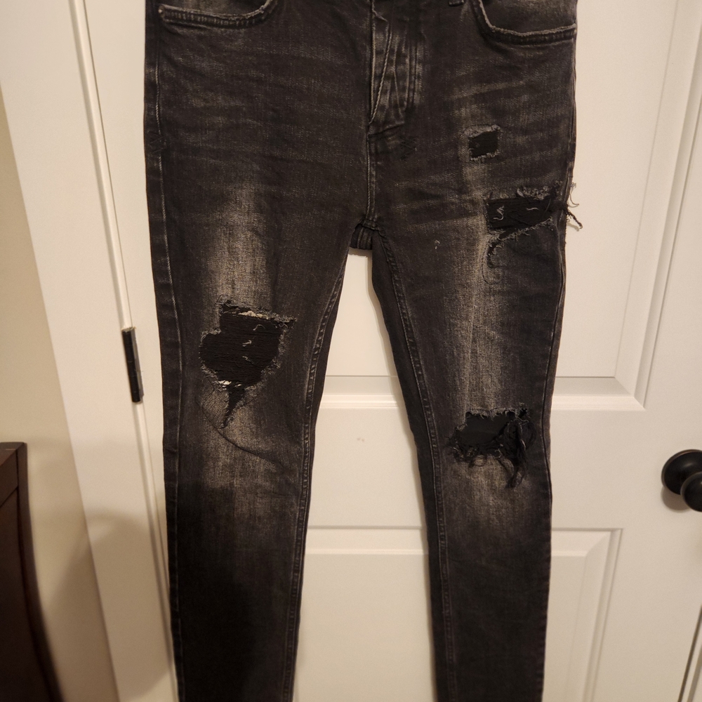 Ksubi Men's Black Distressed Skinny Jeans